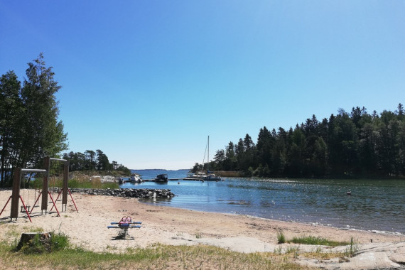 Sanduddens badstrand i Dalsbruk